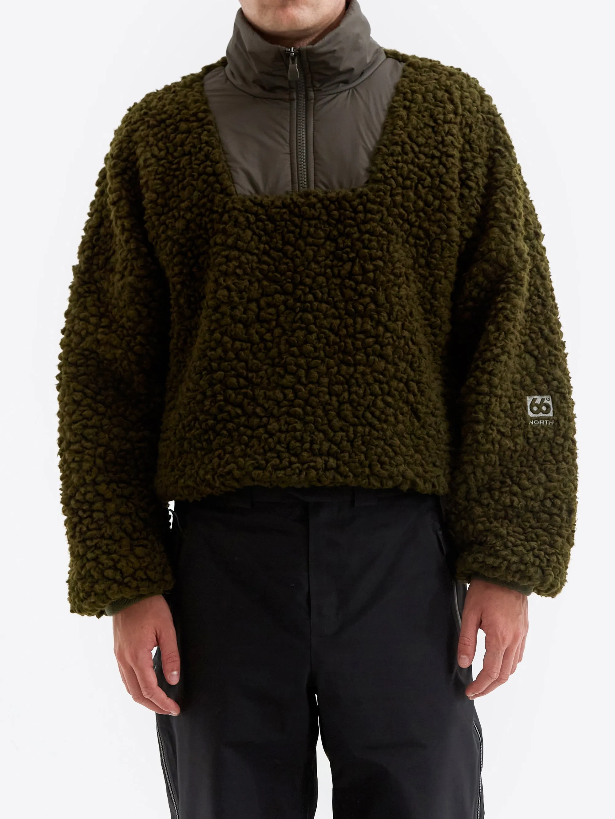 66° North Varmahlid Shearling Zip Neck Fleece - Alpine Grimmia