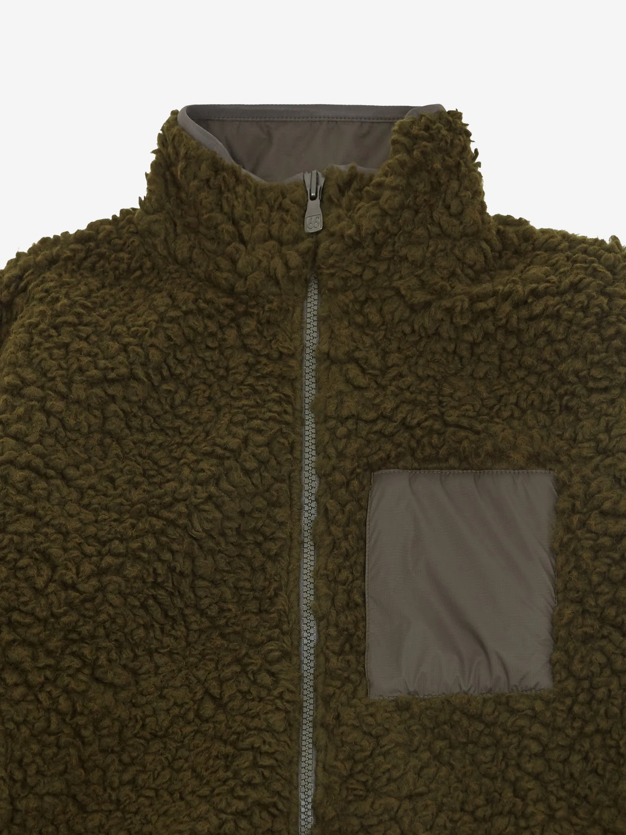 66° North Varmahlid Shearling Zip Neck Fleece - Alpine Grimmia