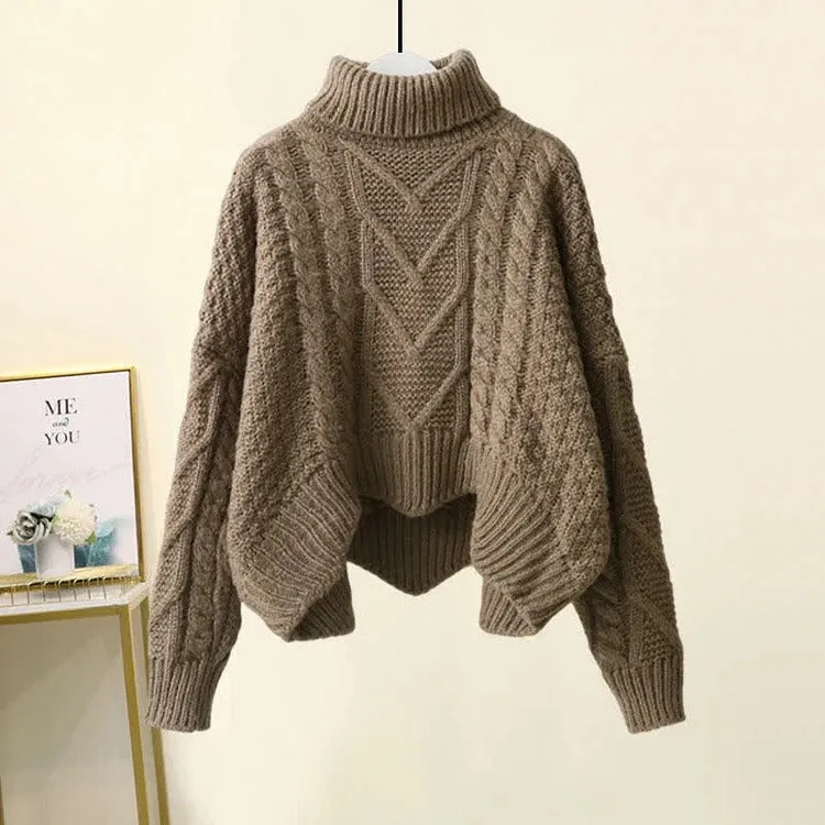 Arrow Vivid Color Cable Sweater Wide Pants Two Piece Set
