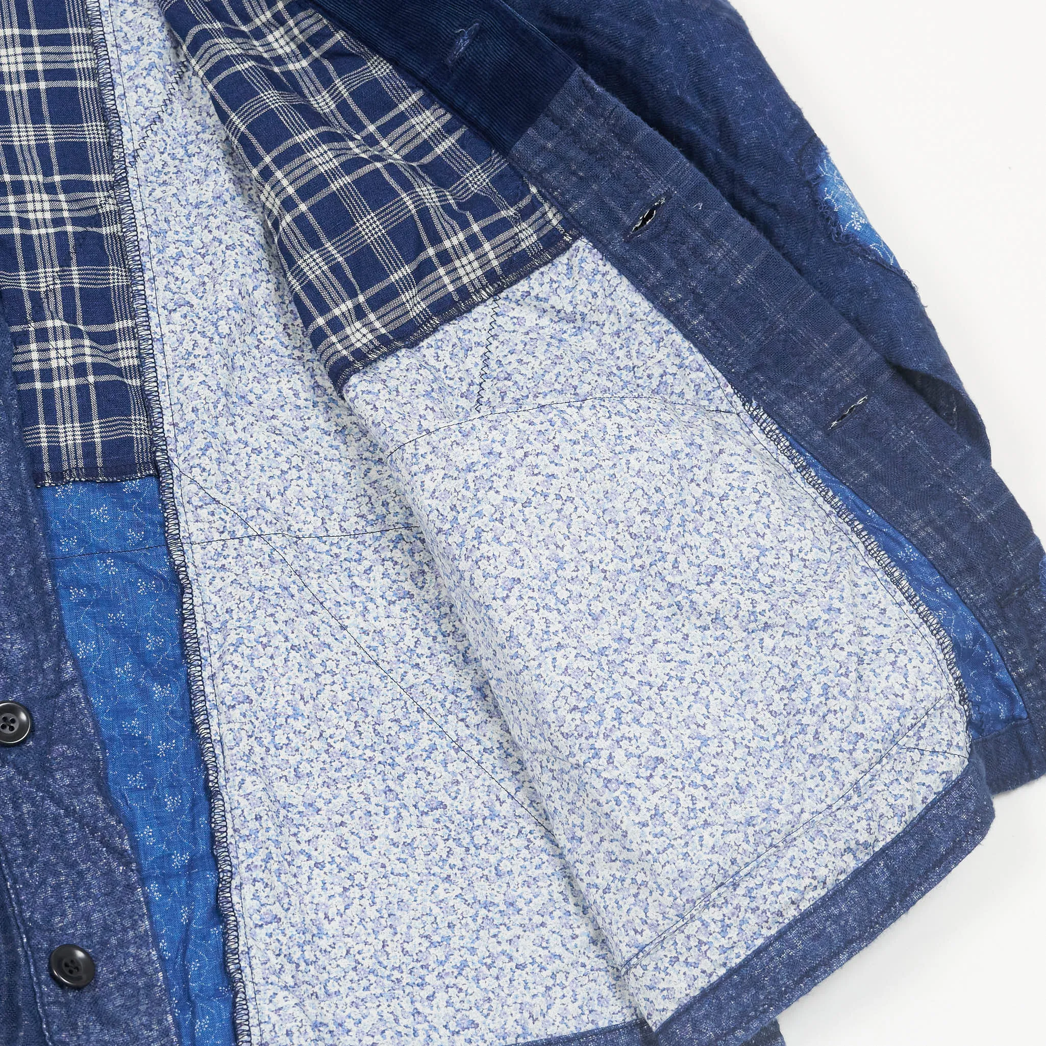 Kapital Indigo Patchwork Nora- Dot Tiger Juvan Shashiko Shirt Kimono