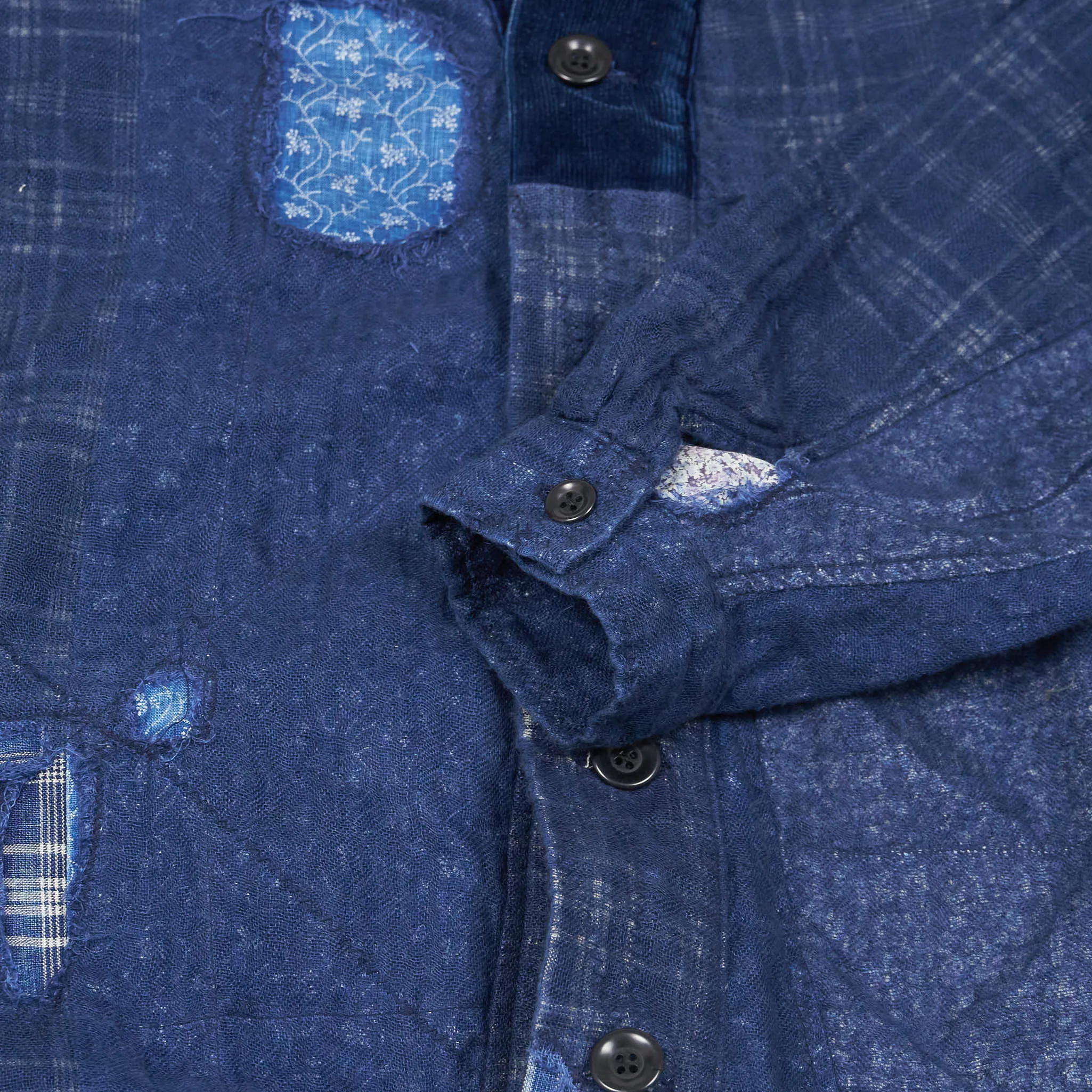 Kapital Indigo Patchwork Nora- Dot Tiger Juvan Shashiko Shirt Kimono