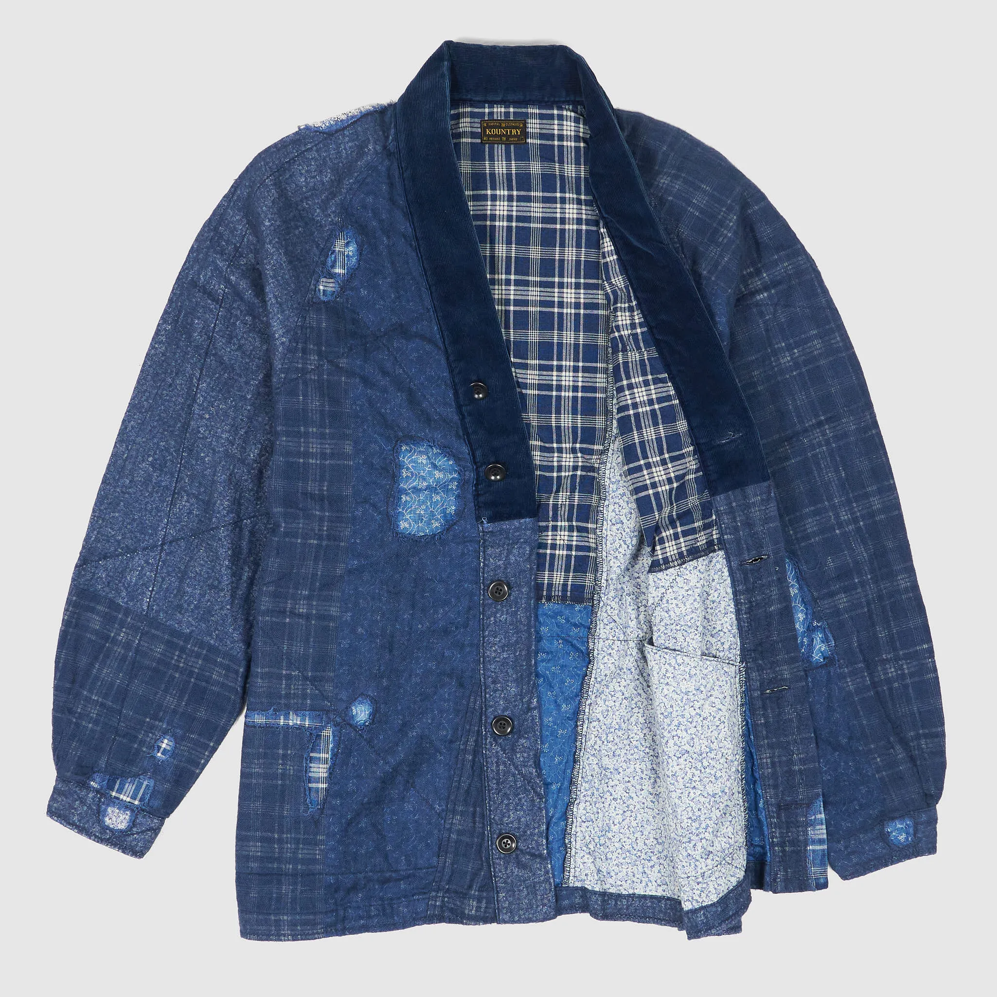 Kapital Indigo Patchwork Nora- Dot Tiger Juvan Shashiko Shirt Kimono