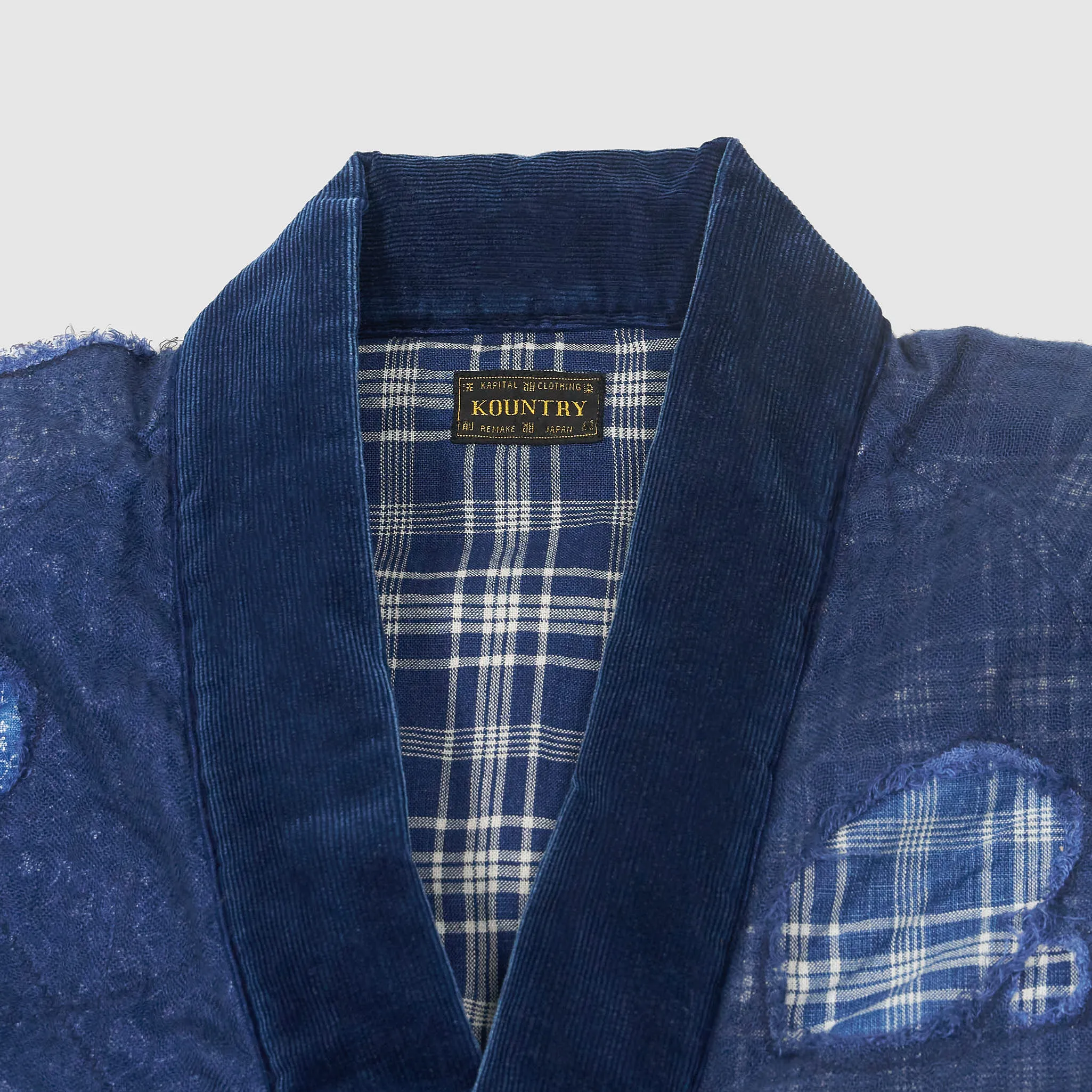Kapital Indigo Patchwork Nora- Dot Tiger Juvan Shashiko Shirt Kimono