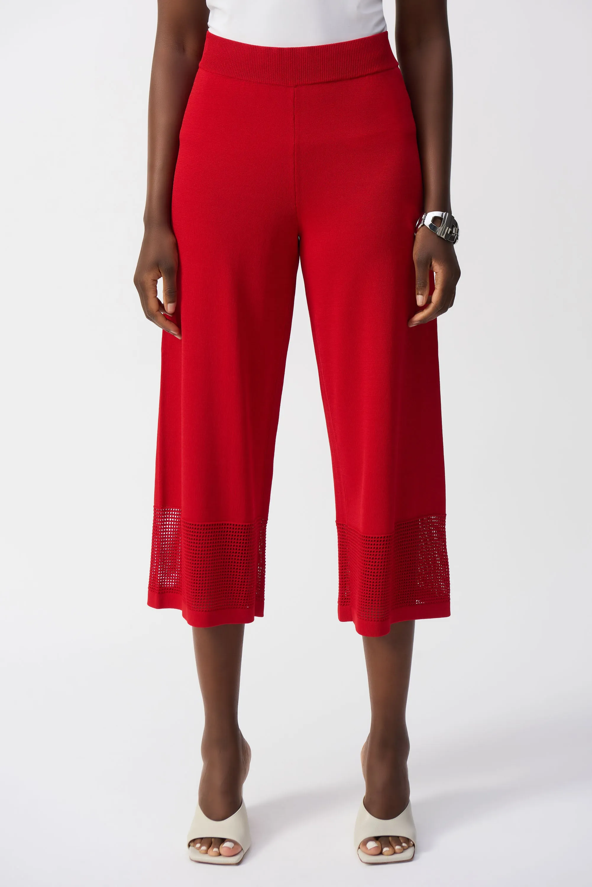 Knit Culotte with Pointelle Detail Style 251915
