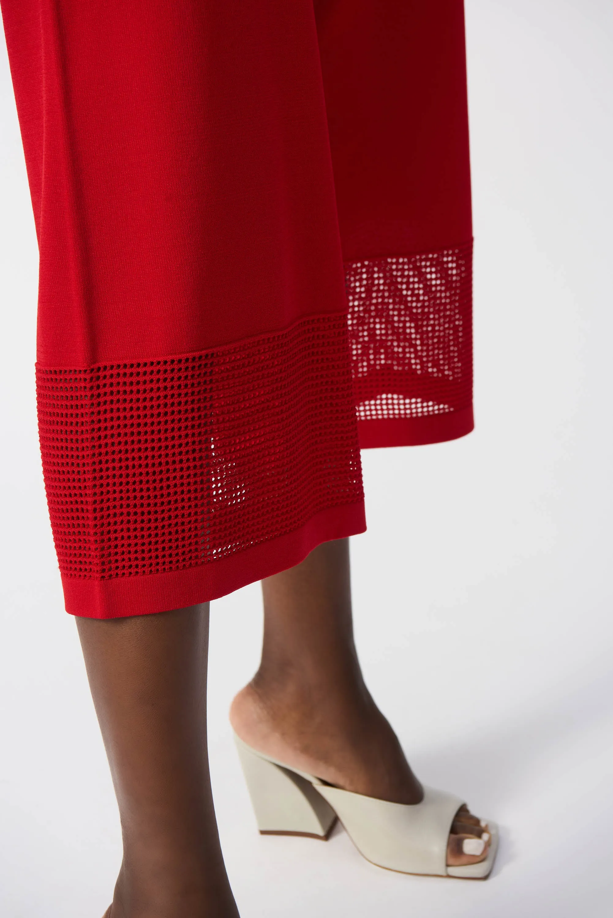 Knit Culotte with Pointelle Detail Style 251915