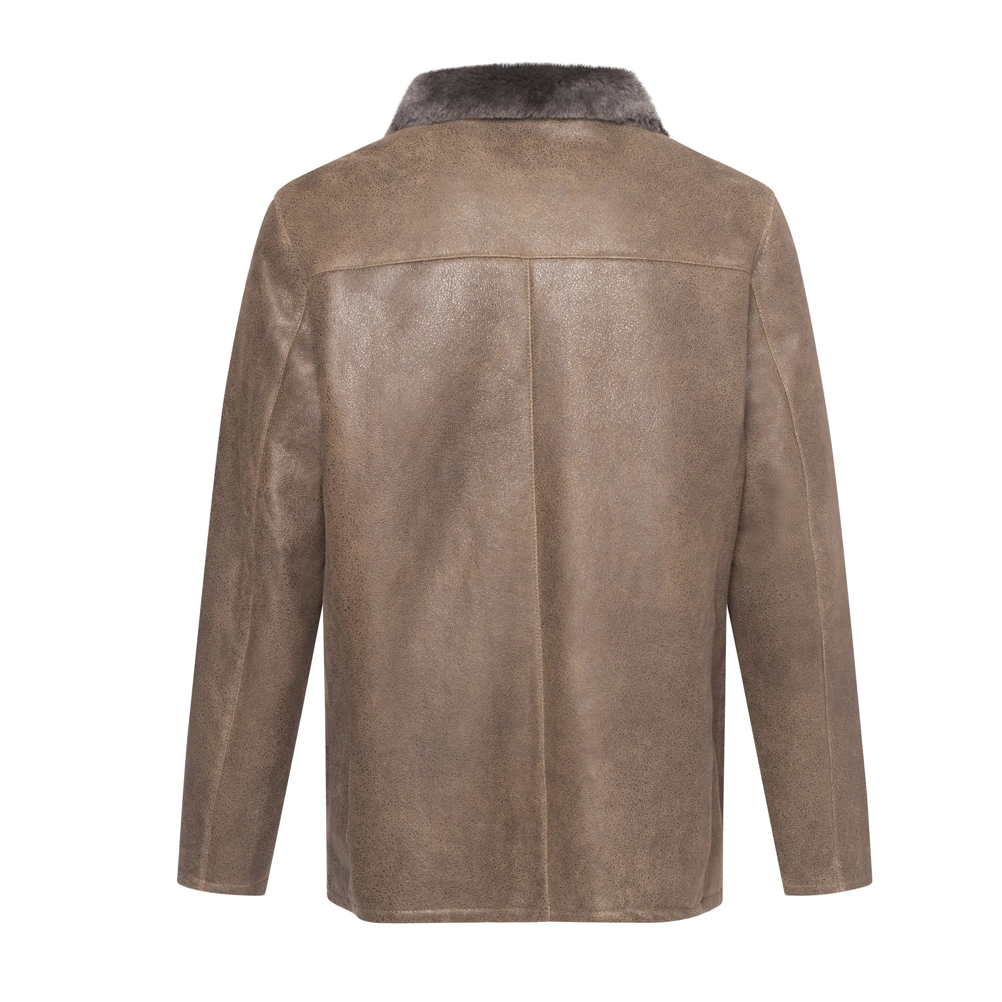 MATTY Men Classic Merino Sheepskin Shirt Jacket