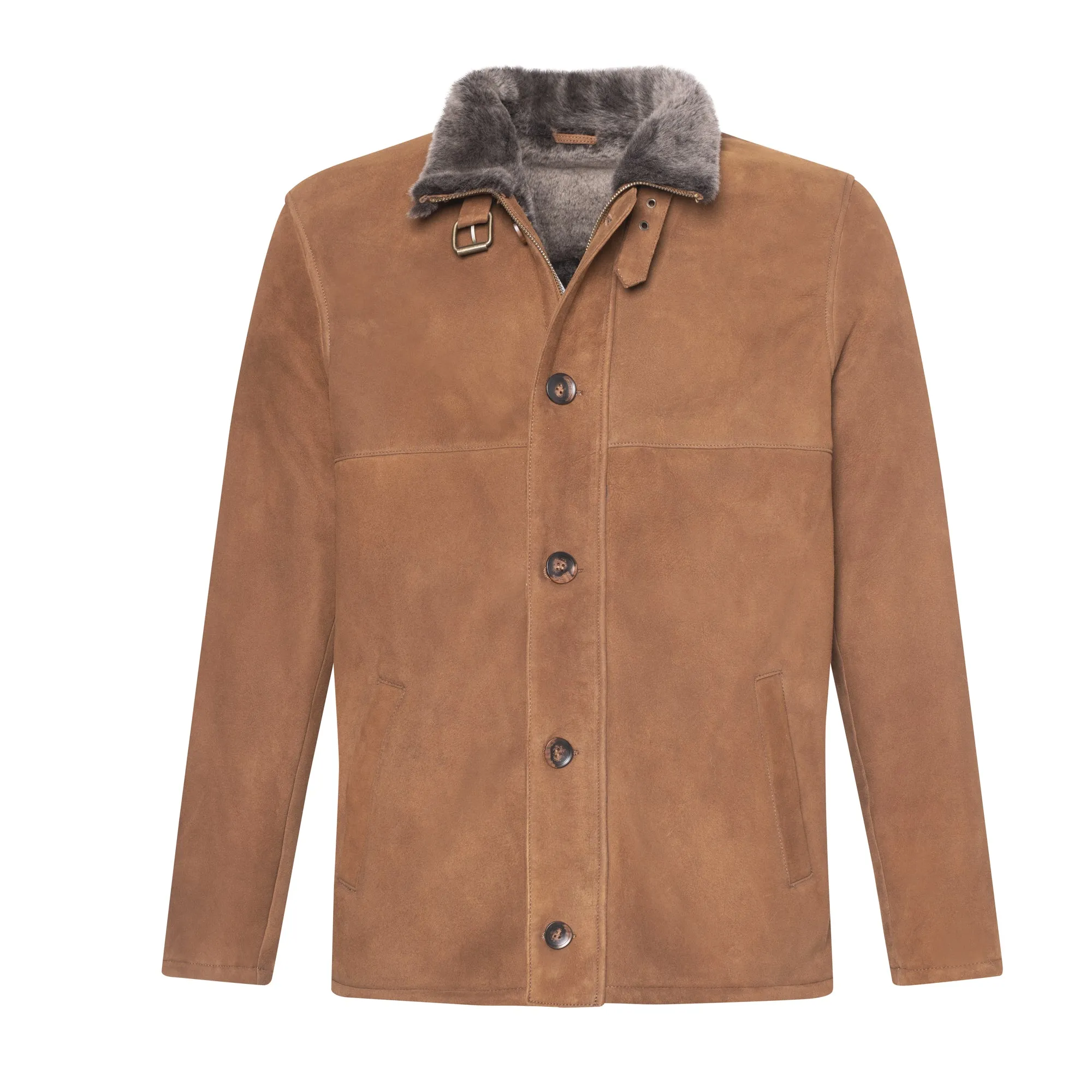 MATTY Men Classic Merino Sheepskin Shirt Jacket