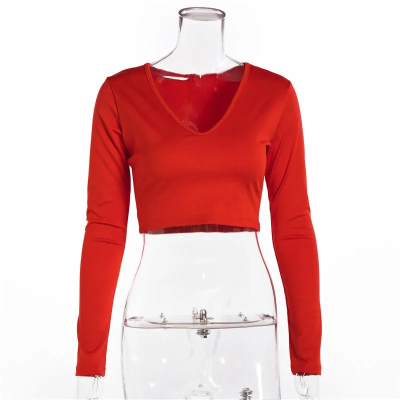 Neck Crop Top