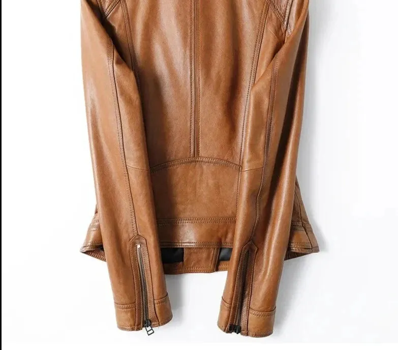 Slim Short Sheepskin Jacket