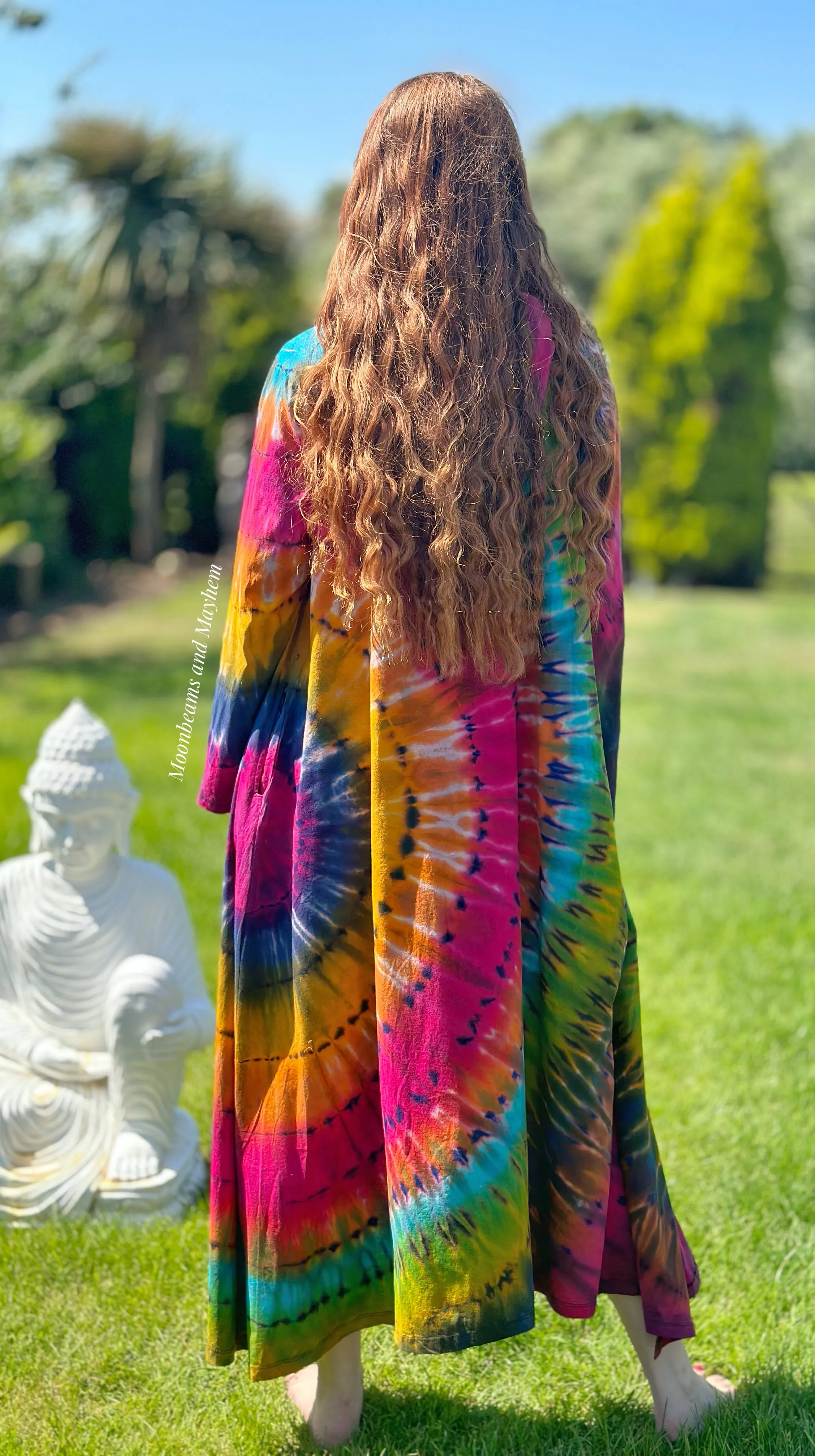 WICKED WILD CHILD TIE DYE OVERCOAT / DRESS M / L / XL