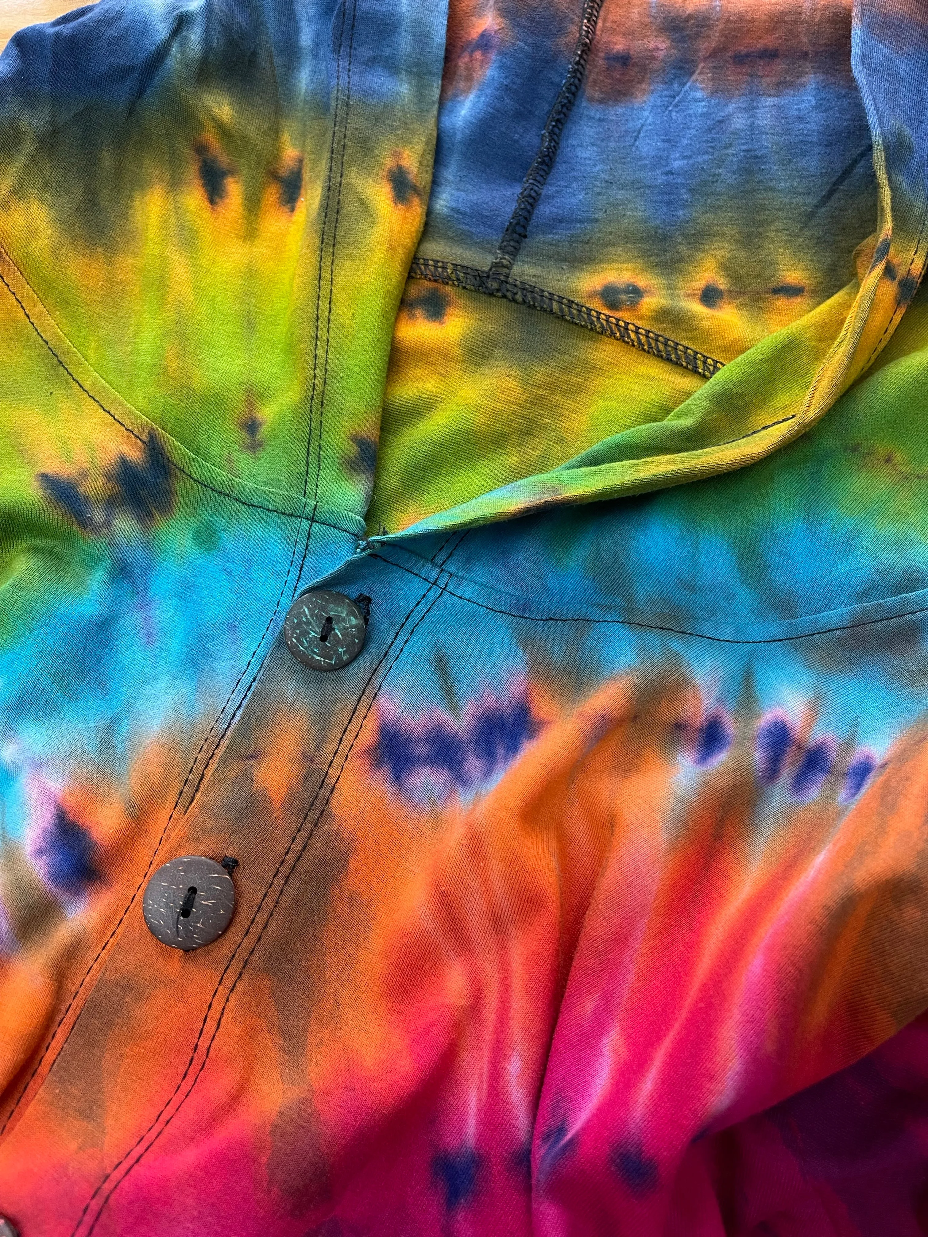 WICKED WILD CHILD TIE DYE OVERCOAT / DRESS M / L / XL
