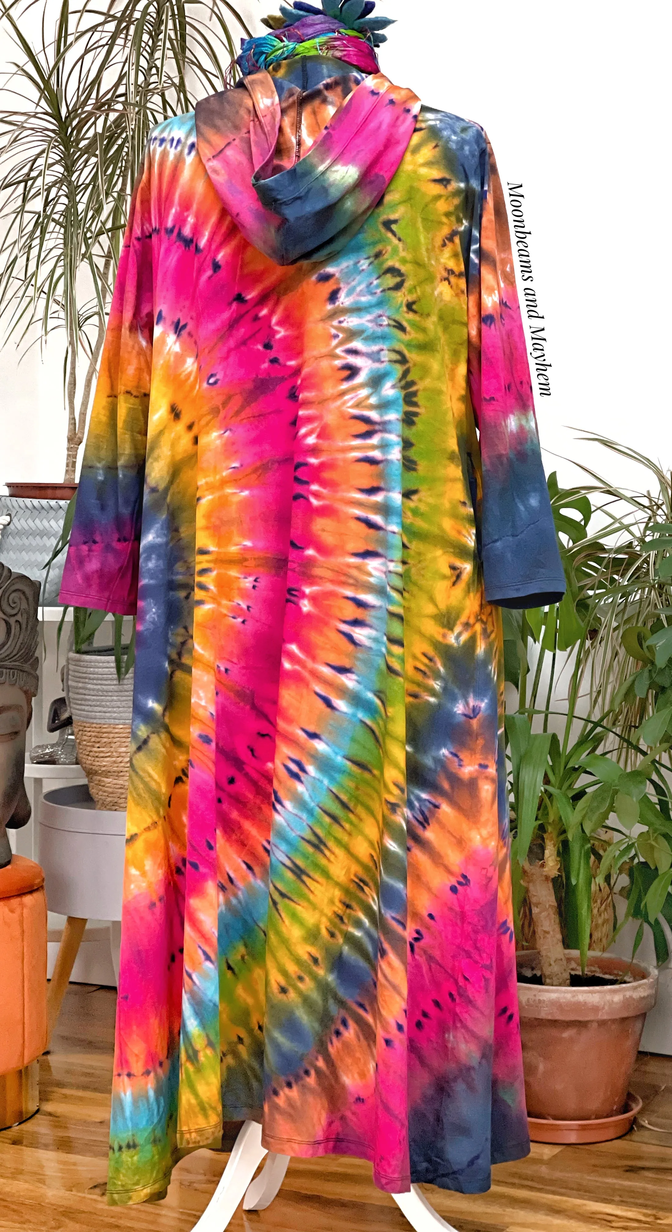 WICKED WILD CHILD TIE DYE OVERCOAT / DRESS M / L / XL